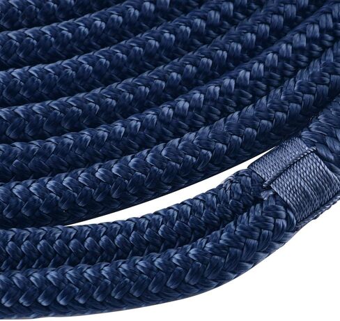Amarine Made Dock Lines, Double Braided Nylon Dock Lines 4840 lbs Breaking Strength (L:25 ft. D:1/2 inch Eyelet: 12 inch) 2 Pack of Marine Mooring Rope Boat Dock Lines Working Load Limit:968 lbs in Saudi Arabia