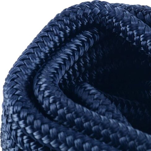 Amarine Made Dock Lines, Double Braided Nylon Dock Lines 4840 lbs Breaking Strength (L:25 ft. D:1/2 inch Eyelet: 12 inch) 2 Pack of Marine Mooring Rope Boat Dock Lines Working Load Limit:968 lbs in Saudi Arabia