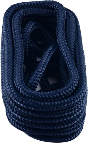 Amarine Made Dock Lines, Double Braided Nylon Dock Lines 4840 lbs Breaking Strength (L:25 ft. D:1/2 inch Eyelet: 12 inch) 2 Pack of Marine Mooring Rope Boat Dock Lines Working Load Limit:968 lbs in Saudi Arabia