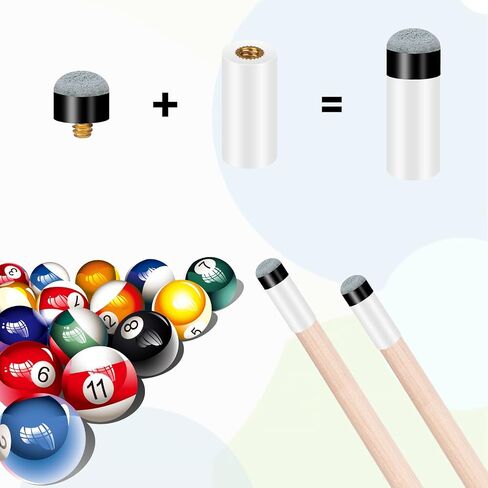 30 Pieces 12 mm/13 mm Billiard Pool Cue Stick Tips Soft Screw-on Tips Replacement Billard Screw in Cue Tips in Saudi Arabia