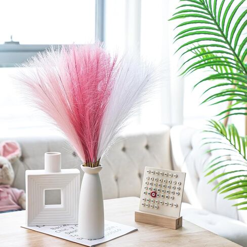 CEWOR 36pcs Faux Pampas Grass, 21" Pampas Grass Boho Home Decor, Artificial Tall Pampas Grass for Short Vase Filler Room Decoration, Wedding Centerpieces Party Decorations in Saudi Arabia