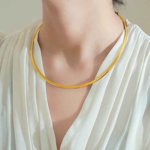 مجموعة أمازون من الفضة الإسترليني مقاس 18 بوصة قلادة أففولو أوميغا قابلة للعكس باللون الأصفر/الروديوم in Kuwait