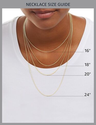 مجموعة أمازون من الفضة الإسترليني مقاس 18 بوصة قلادة أففولو أوميغا قابلة للعكس باللون الأصفر/الروديوم in Kuwait