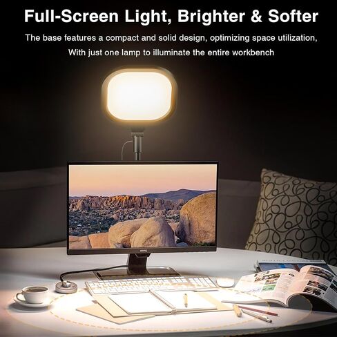 Video Conference Light for Zoom Meeting, Desk Light with Stand and Phone Holder, Laptop Light for Webcam Lighting/Video Calls Working from Home in Saudi Arabia