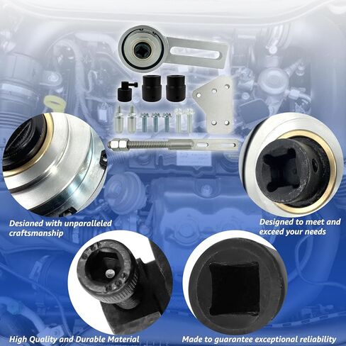 303-1611 محرك العمود المرفقي حزام بكرة أداة إزالة الصواميل 1:5 مضاعف عزم الدوران مع مقبس مركزي 21 مم و 24 مم لمحركات Ford 1.0 & 2.0 ECOBOOST Duratec in Kuwait