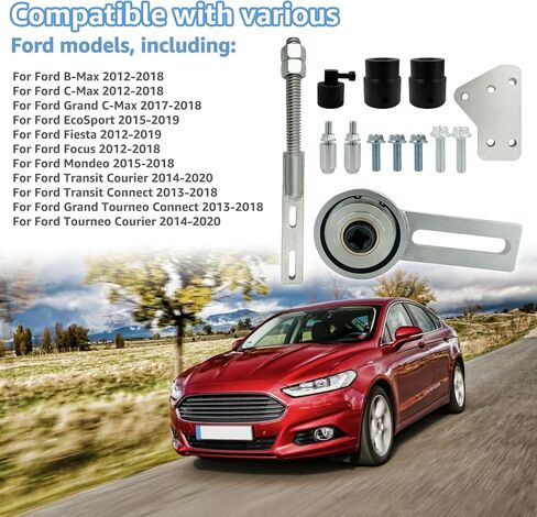 303-1611 محرك العمود المرفقي حزام بكرة أداة إزالة الصواميل 1:5 مضاعف عزم الدوران مع مقبس مركزي 21 مم و 24 مم لمحركات Ford 1.0 & 2.0 ECOBOOST Duratec in Kuwait