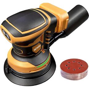 Brushless Cordless Random Orbital Sander Compatible for Dewalt 20v/60v Battery, Electric Palm Orbital Sander With Dust Collector, 6 Variable Speeds, 20Pcs Sandpaper For Sanding Woodworking(TOOL ONLY） in Kuwait