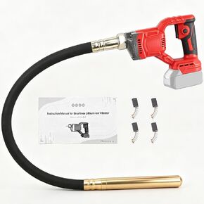 Cordless Concrete Vibrator, 800W Handheld Vibrating Tool with 3.6ft Flexible Shaft, 6000VPM Portable Vibrator for Air Bubble Removal (No Battery) in Kuwait