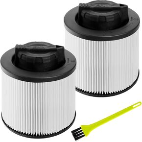 2 Pack DXVC4001 Cartridge Filter Replacement Fit for 4-5 Gallon Wet/Dry Vacuum Cleaners DXV04T, DXV05P, DXV05S, DXV06G, DXV08SA, DXV08S,DXV08SL, Washable and Reusable in Kuwait