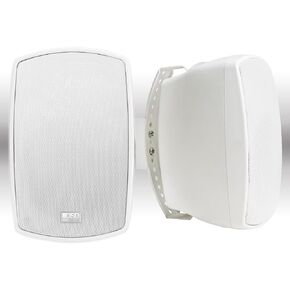 OSD Audio AP490 4" Outdoor Patio Speaker Pair, 60W RMS and 70V, IPX6 Weather Resistant, Full Motion Bracket, White in Saudi Arabia