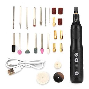 Mini Electric Engraving Pen Cordless Rotary Tool with LED Light, 5 Speed Adjustable USB Rechargeable, 30pcs Accessories for Jewelry Wood Stone Metal Engraving Polishing Drilling (5DJQ CHENGSE) in Kuwait