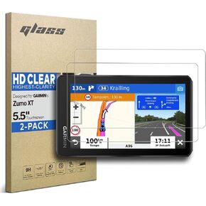 INNOSURE [عبوتان] مصمم لـ Garmin Zumo XT، Zauts MO XT 5.5 بوصة [قفاز وحافظة] AG واقي شاشة من الزجاج المقوى للدراجات النارية GPS Navigator لحماية الملحقات المضادة للوهج (غير لامع) in Kuwait