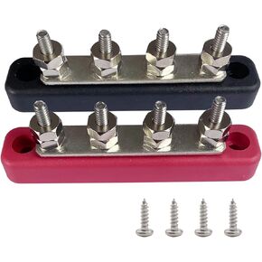 شريط حافلة نحاسي من Orifort 5 محطات، 4.2 بوصة كتلة توزيع الطاقة والأرض تقاطع بطارية النحاس BusBar لقارب السيارة والمزيد (زوج واحد) in Kuwait