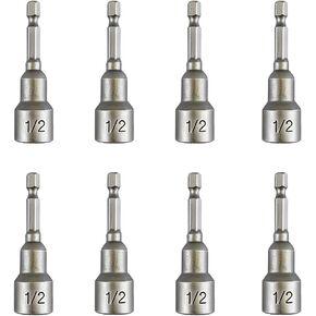 8-Piece Magnetic Nut Driver Bit Set, Quick Change Hex Shank Power Socket Drill Bits (3/8 Inch) in Kuwait