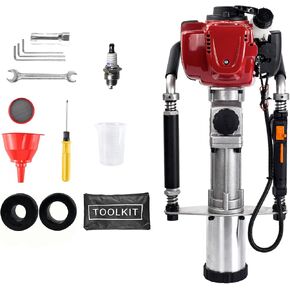 37.7cc Gas T Post Driver, 1200W 4 Stroke Fencing Tool with 3 Sleeves | Heavy Duty, 8500RPM, 35J Impact, 3 Sleeves Included（45mm, 55mm, 88mm）, Post Pounder for Farm, Ranch, Construction in Kuwait