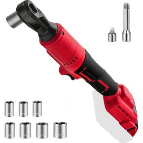 3/8" Ratchet Wrench Compatible with Milwaukee 18v Battery,Brushless Motor 400rpm Variable Speed 45 Ft-lbs(60 N.m) Ft-Ibs Power Tools 7 Sockets, 1/4" Adapter, 3" Extension Bar for car in Saudi Arabia