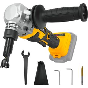 Cordless Metal Nibbler for Dewalt 20V Battery, 30000 RPM Brushless Nibbler Metal Cutter, Electric Nibbler with Assist Handle & 2 Blades for Metal Cutting, Stainless Steel and Aluminum(No Battery) in Saudi Arabia