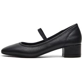Women's Mary Jane Chunky Low Heel Pumps Square Toe Dress Shoes in Kuwait