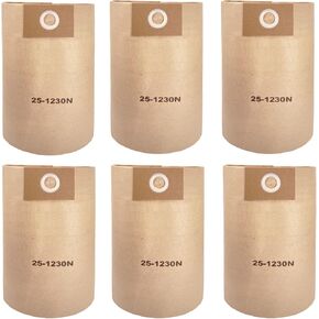 6 Pack 25-1230 Vacuum Bags Fit for Stanley 4-5 Gallon Vac: SL18129, SL18130 | Fit for Stanley 25-1230 4-5 Gallon Disposable Filter Bags, 2.8 HP Wet Dry Vacuum Bags in Kuwait
