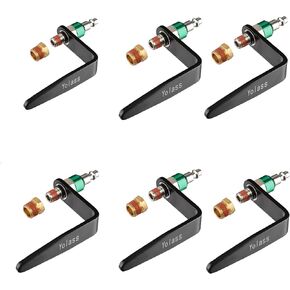 Yolass Pneumatic tool hook,1/4" NPT and 360° Rotatable L Air Rafter Hooks are Lightweight,Quick and Easy to Install for Air Blow Guns,Pneumatic Nail Guns,with Brass Joints,6-Piece in Kuwait