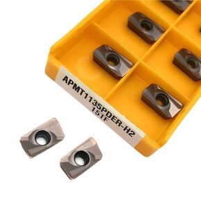Indexable Lathe Carbide Insert 10PCS APMT1135-H2 15TF Hard Alloy External Turning Tool Indexable Metal Lathe Tools Milling and Cutting in Kuwait