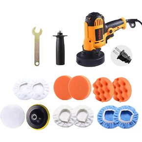 Buffer Polisher - 110V 700W Car Buffer Polisher Adjustable Speed Lower Noise For Car Polishing,Floor waxing, Metal Rust Removal, Furniture Waxing, Jade Polishing,Equipped with Polishers Kit in Kuwait