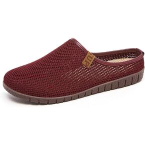 Women's Breathable Mesh Flat Mules Comfortable Closed Toe Backless Slip-On Slippers for Lndoor/Outdoor Walking & Casual Wear in Kuwait