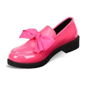 Loafers for Women with Bow, Casual Patent Leather Flat Shoes | Casual Slip-On Patent Leather Flat Shoes that are Comfortable for Walking, Driving, Dressy, and Other Daily Wear in Kuwait
