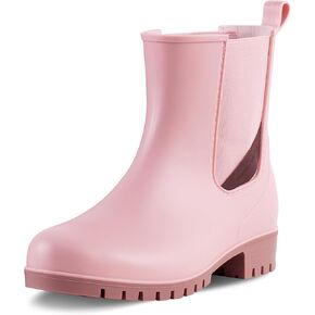planone Short Rain Boots for Women Fashion Waterproof Chelsea Ankle Boots Non-Slip Matte Rubber Boots Cute Lightweight Outdoor Garden Shoes Work Booties for Ladies with Removable Comfort Insole in Kuwait