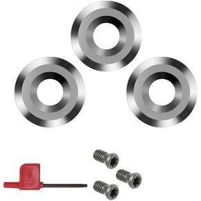 3pcs 12mm Round Carbide Finisher Replacement Cutter Blades, Negative Rake Wood Turning Lathe Tools in Kuwait
