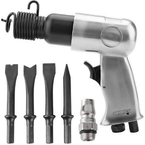 150mm Air Hammer Kit, 4500 BPM Heavy-Duty Pneumatic Hammer | 4 Professional Chisels, Extended Stroke Air Chisel Tool, Automotive Metal Work, Rust Removal, Concrete Scraping in Kuwait