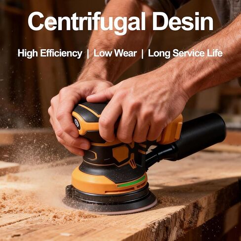 Brushless Cordless Random Orbital Sander Compatible for Dewalt 20v/60v Battery, Electric Palm Orbital Sander With Dust Collector, 6 Variable Speeds, 20Pcs Sandpaper For Sanding Woodworking(TOOL ONLY） in Kuwait