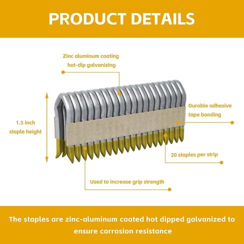 DFS9150B1G Galvanized Barbed Staples,1.5 Inch 960 Count Fencing Staples for DE-Walt 9GA Cordless Fencing Stapler in Kuwait