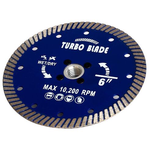 6" Diamond Tile Blade Granite Blade with 5/8"-11 Flange for Porcelain Tile Granite Marble (6"-Flange) in Kuwait