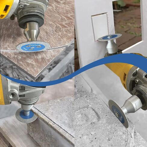 Diamond Mini Engraving Saw Blade,BeQell 5pcs 2" Mini Cutting Disc with 1pc 5/8''-11 Thread Flange for Marble Granite Stone Porcelain Tile Ceramic (50mm) in Kuwait