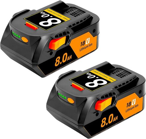 Upgraded 8000mAh Replacement for Ridgid 18V Battery Compatible with Ridgid 18 Volt Battery R840087 R840086 R840085 R840083 R840089 AC840085 AC840086 AC840087P AC840089 Drill Tools,2Packs in Kuwait