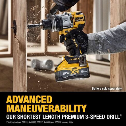 DEWALT 20V MAX XR 1/2 Inch Cordless Hammer Drill, Bare Tool Only (DCD1007B) (Renewed) in Kuwait