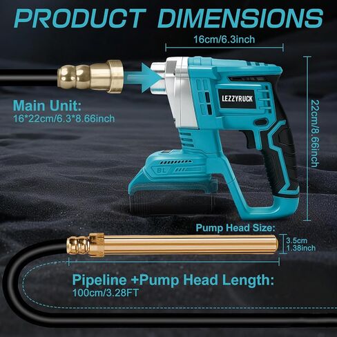 Concrete Vibrating Tool Compatible with Makita 18V Battery (No Battery), Brushless Handheld Concrete Vibrator with 3.28ft Shaft Rod, 4300RPM, for Mixing and Compacting Building Concrete in Kuwait