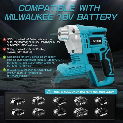 Concrete Vibrating Tool Compatible with Makita 18V Battery (No Battery), Brushless Handheld Concrete Vibrator with 3.28ft Shaft Rod, 4300RPM, for Mixing and Compacting Building Concrete in Kuwait