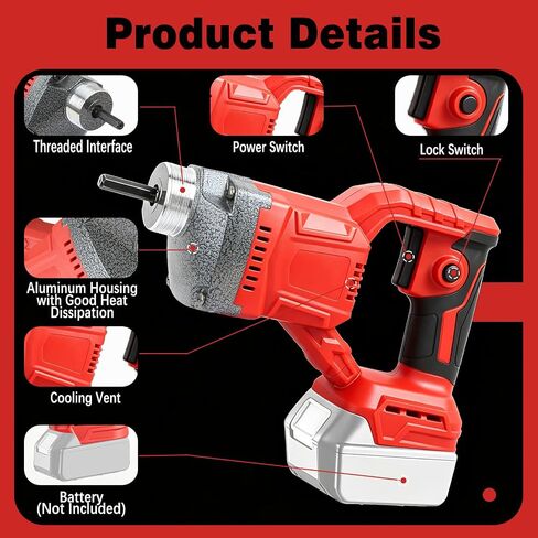 Cordless Concrete Vibrator, 800W Handheld Vibrating Tool with 3.6ft Flexible Shaft, 6000VPM Portable Vibrator for Air Bubble Removal (No Battery) in Kuwait