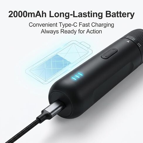 Kartop Electric Screwdriver Kit with 21 Magnetic Bits, Cordless Screwdriver 2000mAh Battery, Rechargeable Power Screwdriver with LED Light in Kuwait