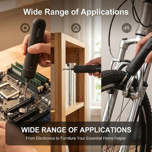 Kartop Electric Screwdriver Kit with 21 Magnetic Bits, Cordless Screwdriver 2000mAh Battery, Rechargeable Power Screwdriver with LED Light in Kuwait