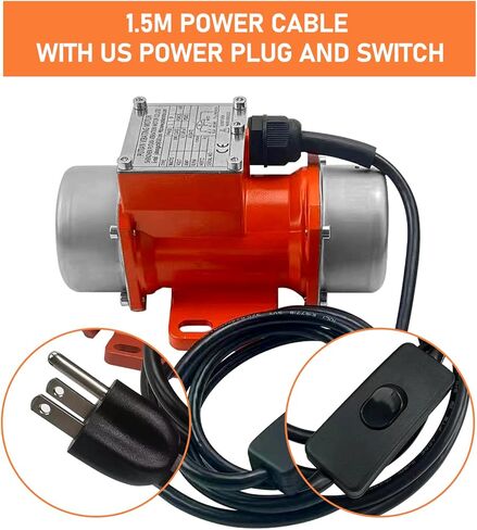 AC 70W Vibration Motor Concrete Vibrator Single Phase 110V 60HZ 70W Vibrating Motor for Sand Shaking Table With US Power Plug and Switch in Kuwait
