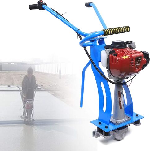 4 Stroke Gas Concrete Wet Screed, Commercial Power Screed Vibratory Screed Power Unit Wet Concrete Screed Board Cement, 35.8CC Steel Cement Vibrator Gasoline Concrete Wet Screed Fits 1-5M Blade in Kuwait
