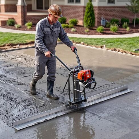 VEVOR Concrete Screed Blade 6 ft Length Aluminum Alloy Board Leveling Tool, 5.3 in Wide Straight Edge, Wide Coverage, Replacement Surface Leveler for Driveway, Patio, Sidewalk, Garage Floor Finishing in Kuwait