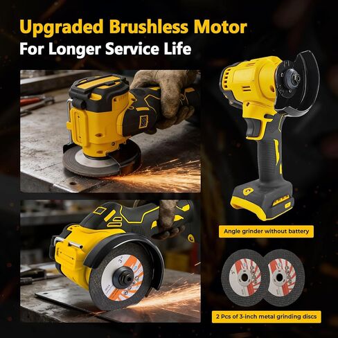 Brushless Cordless Cut-Off Tool for DE-W-A-LT 20V MAX Battery – 20,000 RPM Mini Angle Grinder with LED Light & Safety Lock, Includes 2" Blades for Metal, Wood, Tile & Plastic (Tool Only) in Kuwait