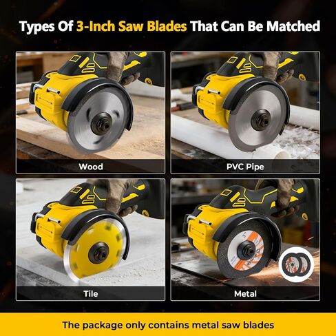 Brushless Cordless Cut-Off Tool for DE-W-A-LT 20V MAX Battery – 20,000 RPM Mini Angle Grinder with LED Light & Safety Lock, Includes 2" Blades for Metal, Wood, Tile & Plastic (Tool Only) in Kuwait