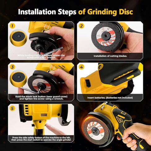 Brushless Cordless Cut-Off Tool for DE-W-A-LT 20V MAX Battery – 20,000 RPM Mini Angle Grinder with LED Light & Safety Lock, Includes 2" Blades for Metal, Wood, Tile & Plastic (Tool Only) in Kuwait