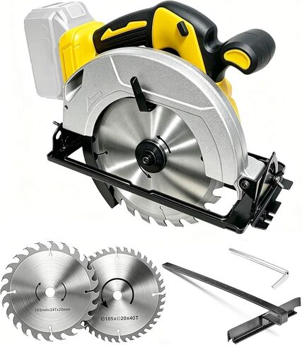7-1/4" Cordless Circular Saw Compatible With DeWalt 20V Battery(Tool Only) | Brushless 5000 RPM Electric Circular Saw with 2 Blades (24T & 40T), 0–45° Bevel For Jobsite & Garage DIY in Kuwait
