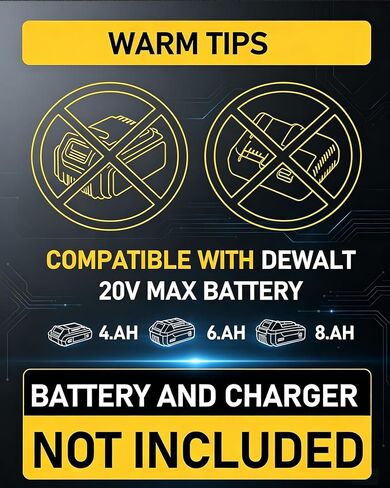 7-1/4" Cordless Circular Saw Compatible With DeWalt 20V Battery(Tool Only) | Brushless 5000 RPM Electric Circular Saw with 2 Blades (24T & 40T), 0–45° Bevel For Jobsite & Garage DIY in Kuwait